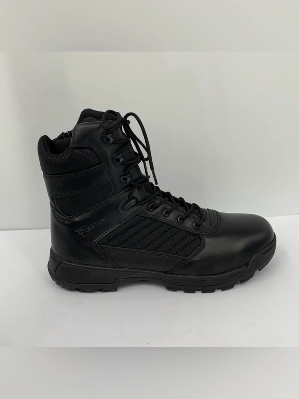 Bates military tactical boots combat black side zipper work E03180 men new 12